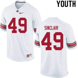 NCAA Ohio State Buckeyes Youth #49 Darryl Sinclair White Nike Football College Jersey ZLF7745YO